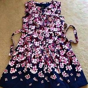 Adrianna Papell Button Down Floral Dress NWT